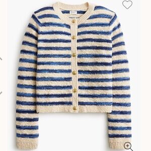J.Crew Striped slub cardigan sweater